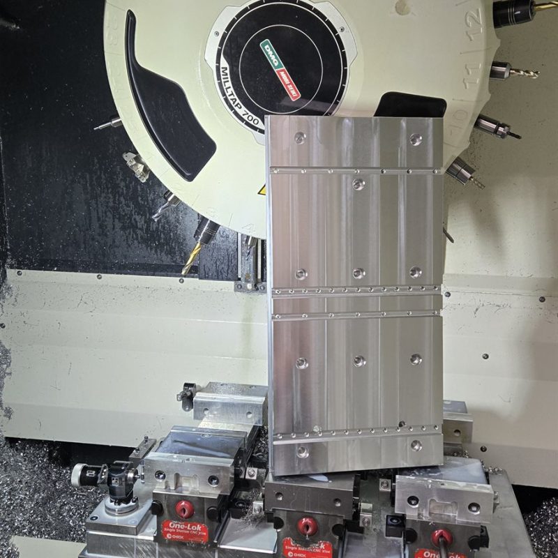 A Mori MILLTAP 700 with a machined workpiece
